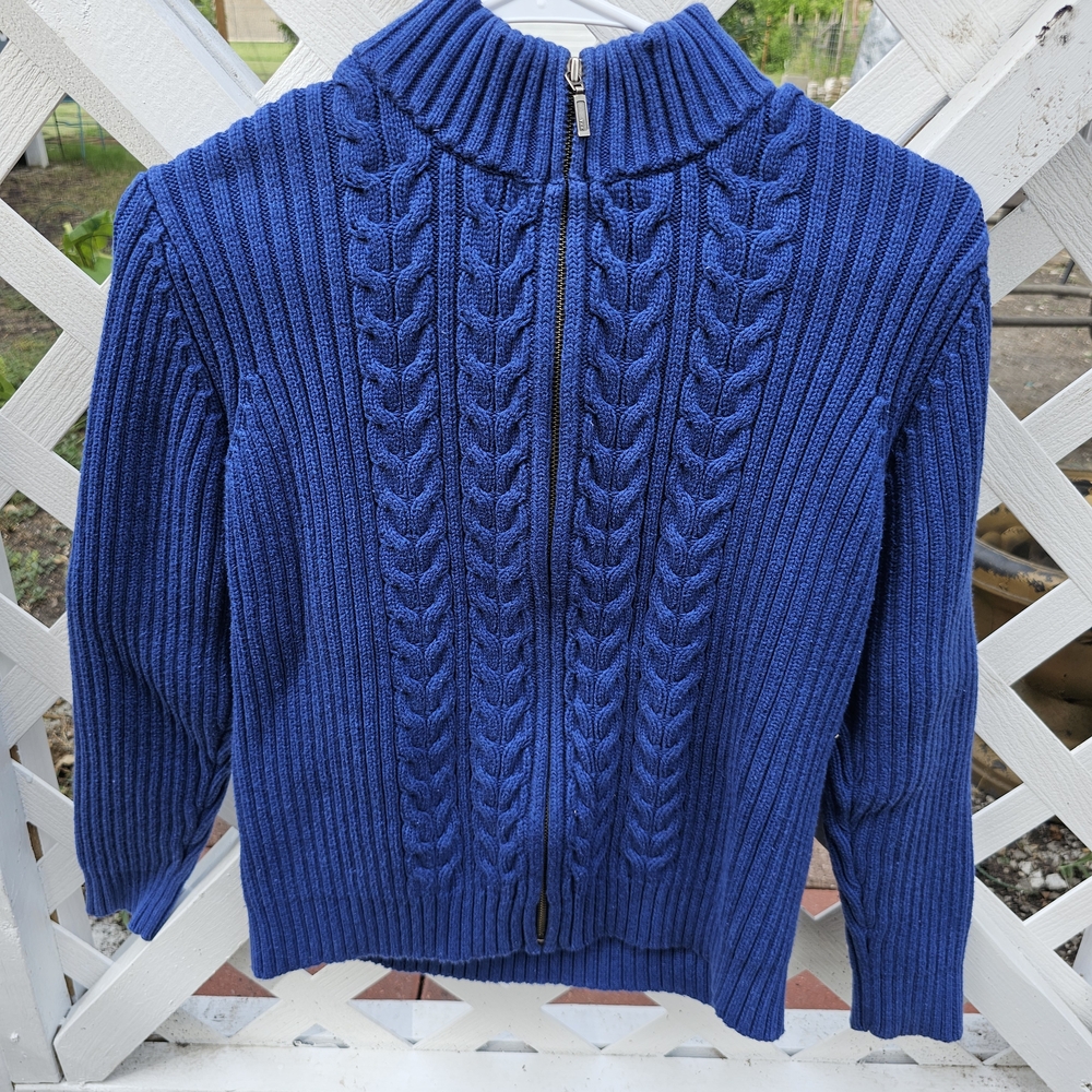 Blue Cable Knit Women's Sweater